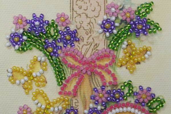 DIY Bead embroidery postcard kit 