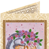 DIY Bead embroidery postcard kit "Happy Wedding – 5"