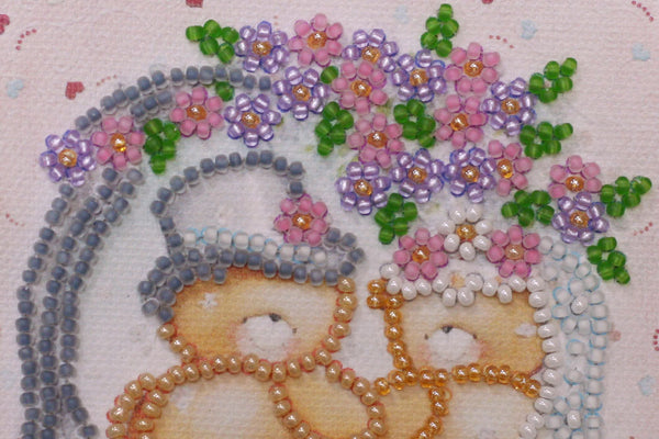 DIY Bead embroidery postcard kit 