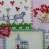 DIY Bead embroidery postcard kit "Happy Wedding – 6"