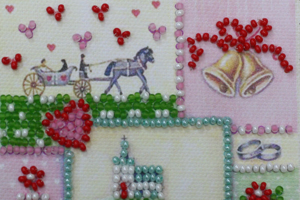 DIY Bead embroidery postcard kit 