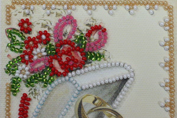 DIY Bead embroidery postcard kit 