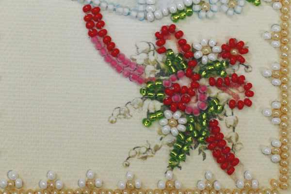 DIY Bead embroidery postcard kit 