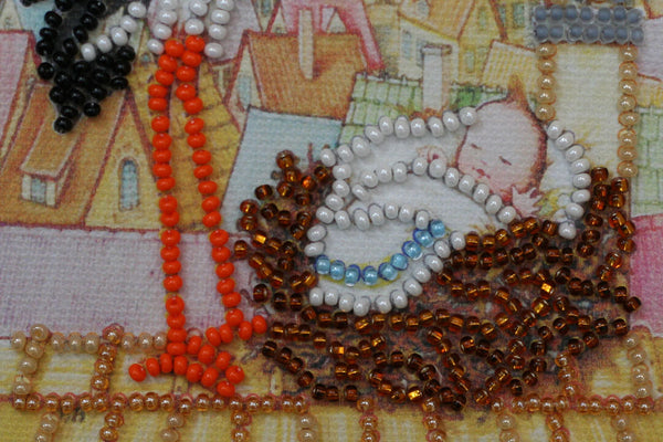 DIY Bead embroidery postcard kit 