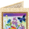 DIY Bead embroidery postcard kit "Festive bunch of flowers"