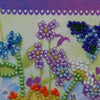 DIY Bead embroidery postcard kit "Festive bunch of flowers"