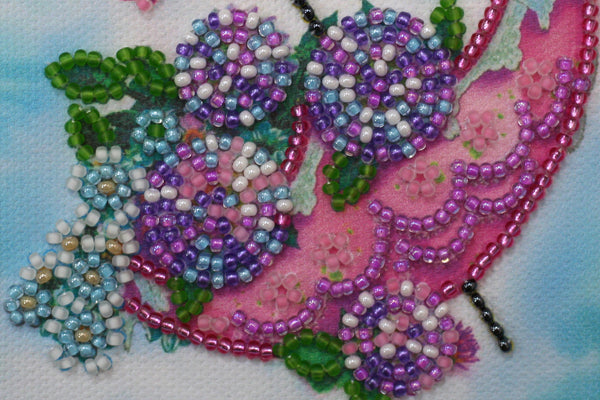 DIY Bead embroidery postcard kit 