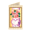 DIY Bead embroidery postcard kit "With love-4"