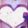 DIY Bead embroidery postcard kit "With love-4"