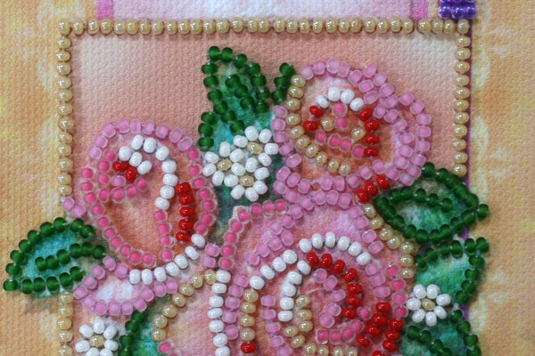 DIY Bead embroidery postcard kit 