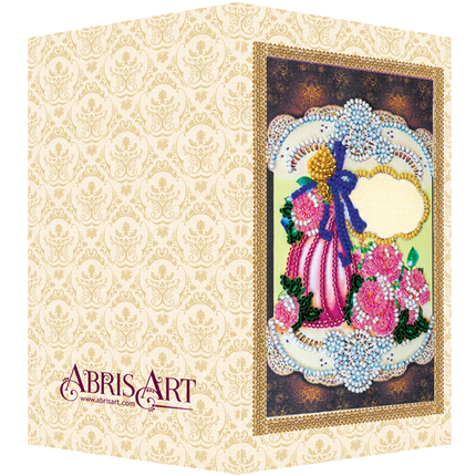 DIY Bead embroidery postcard kit "A present for the darling"