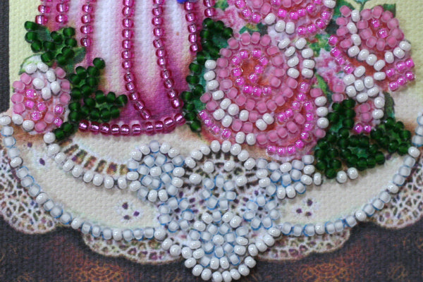 DIY Bead embroidery postcard kit 