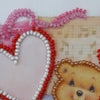 DIY Bead embroidery postcard kit "Teddy bear"