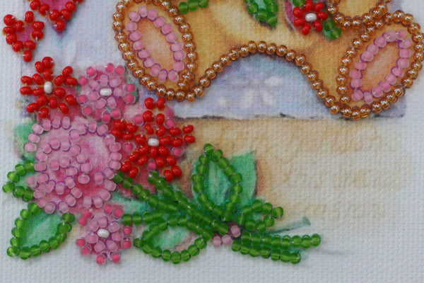 DIY Bead embroidery postcard kit 