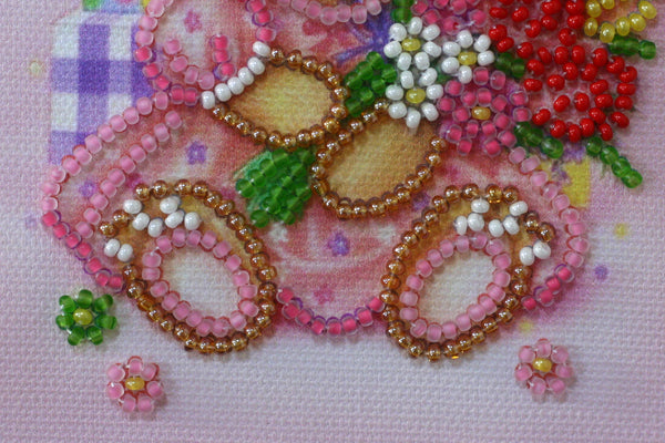 DIY Bead embroidery postcard kit 