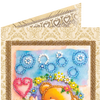 DIY Bead embroidery postcard kit "A clearing in the flowers"