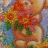 DIY Bead embroidery postcard kit "A clearing in the flowers"