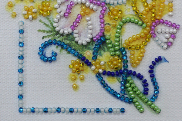 DIY Bead embroidery postcard kit 