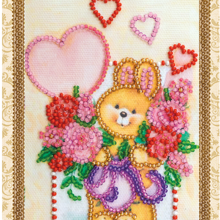 DIY Bead embroidery postcard kit "Sundog"