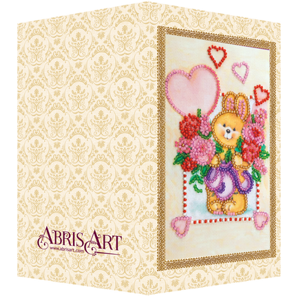DIY Bead embroidery postcard kit "Sundog"