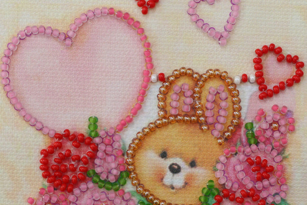 DIY Bead embroidery postcard kit 