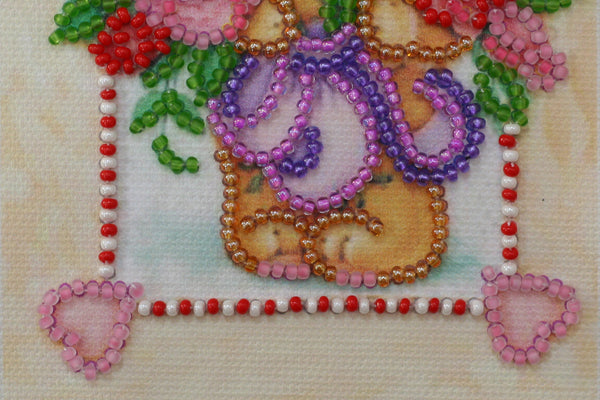 DIY Bead embroidery postcard kit 