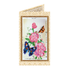 DIY Bead embroidery postcard kit "Flowers and butterfly"