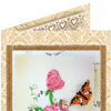 DIY Bead embroidery postcard kit "Flowers and butterfly"