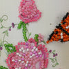 DIY Bead embroidery postcard kit "Flowers and butterfly"