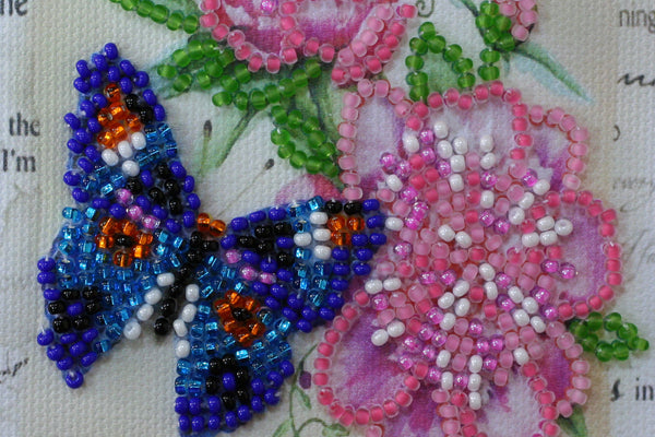 DIY Bead embroidery postcard kit 