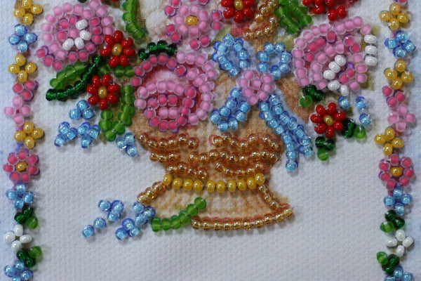 DIY Bead embroidery postcard kit 