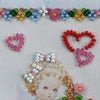 DIY Bead embroidery postcard kit "Flowers by angel"