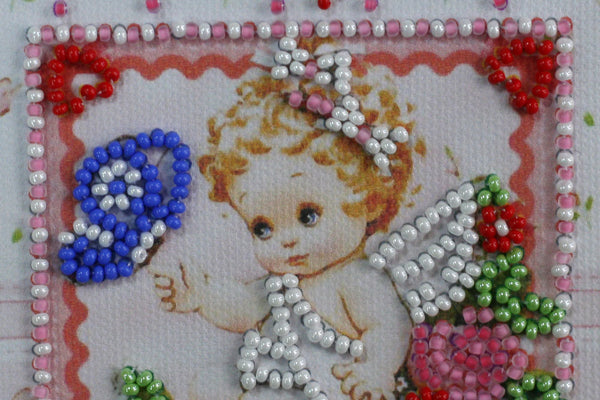 DIY Bead embroidery postcard kit 