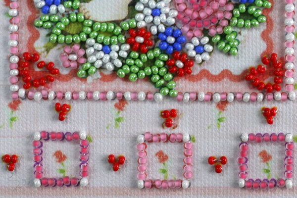 DIY Bead embroidery postcard kit 