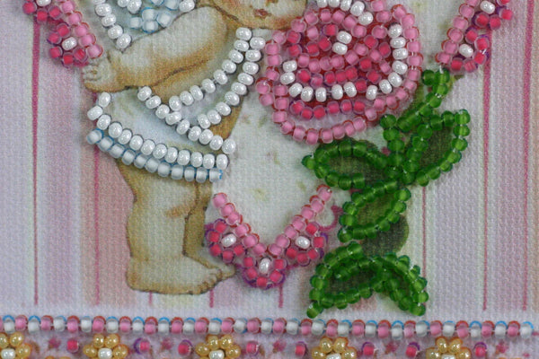 DIY Bead embroidery postcard kit 