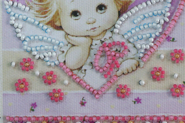 DIY Bead embroidery postcard kit 