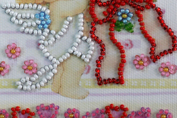 DIY Bead embroidery postcard kit 