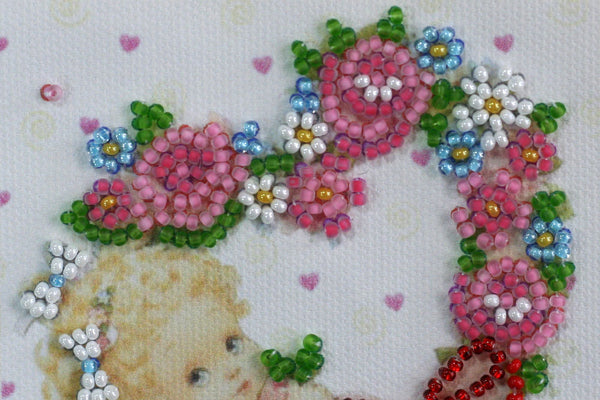 DIY Bead embroidery postcard kit 