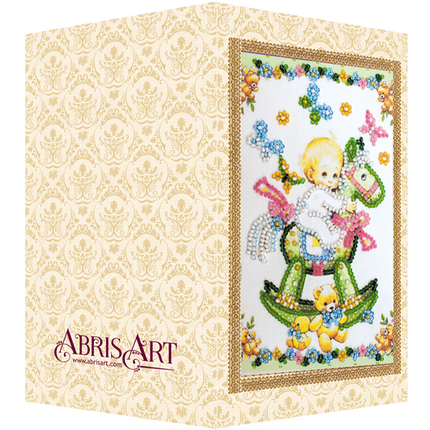 DIY Bead embroidery postcard kit "Sonny"