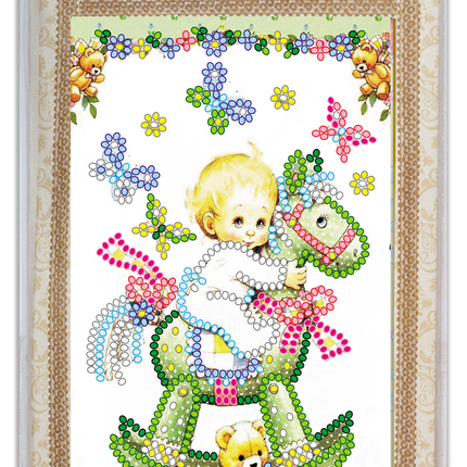 DIY Bead embroidery postcard kit "Sonny"