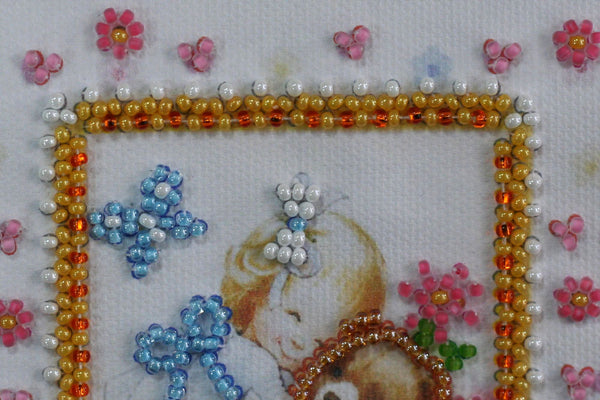 DIY Bead embroidery postcard kit 