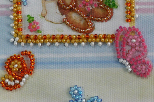 DIY Bead embroidery postcard kit 