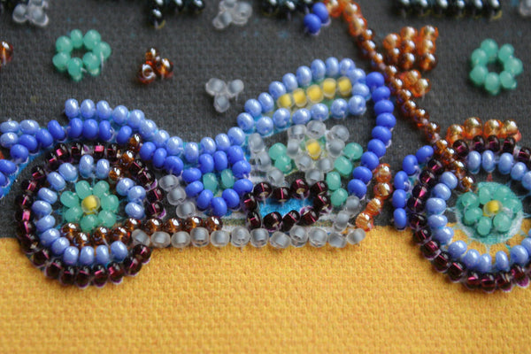 DIY Bead embroidery postcard kit 