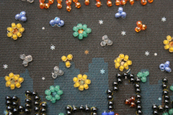 DIY Bead embroidery postcard kit 