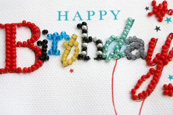 DIY Bead embroidery postcard kit 