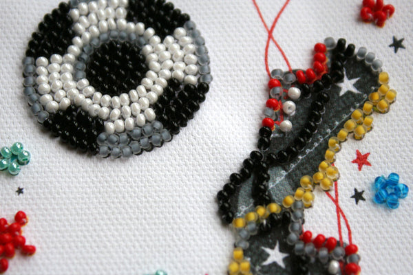 DIY Bead embroidery postcard kit 