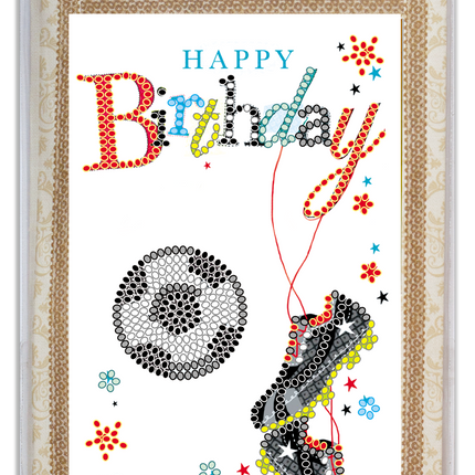 DIY Bead embroidery postcard kit "To my footballer"