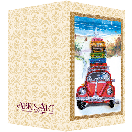 DIY Bead embroidery postcard kit "Vacation at the seaside"