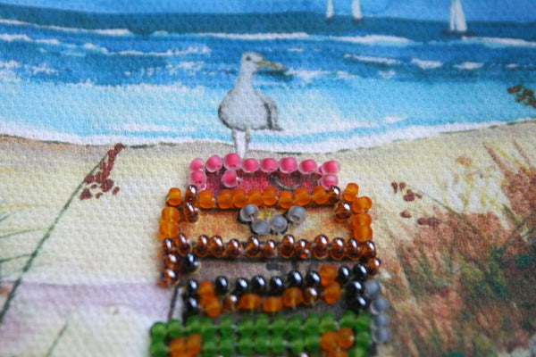 DIY Bead embroidery postcard kit 