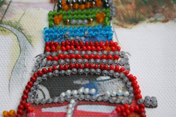 DIY Bead embroidery postcard kit 